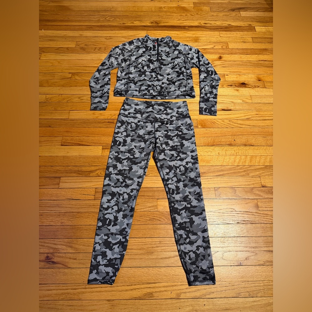 Spyder Fleece winter outdoor athletic active sport Camo CoOrd matching set M
